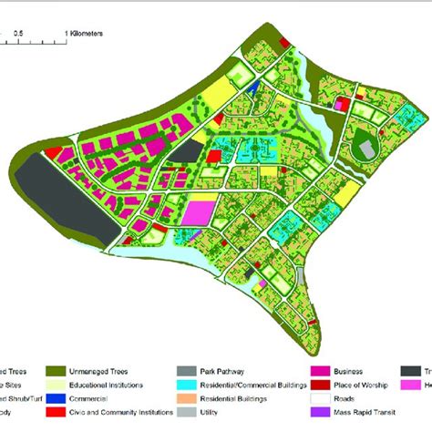 | Digitized town map of potential scenario for Tengah Town under... | Download Scientific Diagram