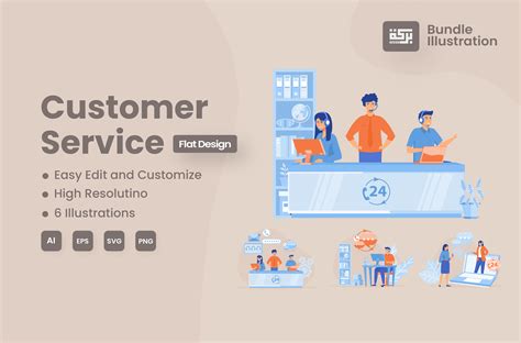 Premium Customer Service Illustration Pack From Business Illustrations