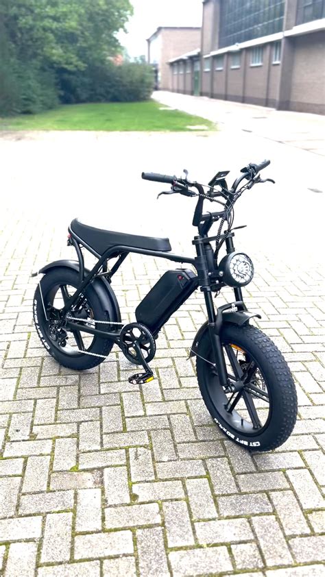 V Pro V Zwart Fatbike Elektrische Fiets Km Bereik Fat