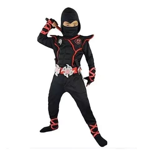 Fantasia De Ninja Preto Para Roupa Infantil Parcelamento Sem Juros