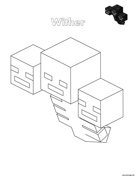 Coloriage Wither Minecraft Dessin Minecraft Imprimer