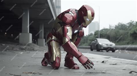 Premium AI Image | Iron man in a scene from the movie iron man