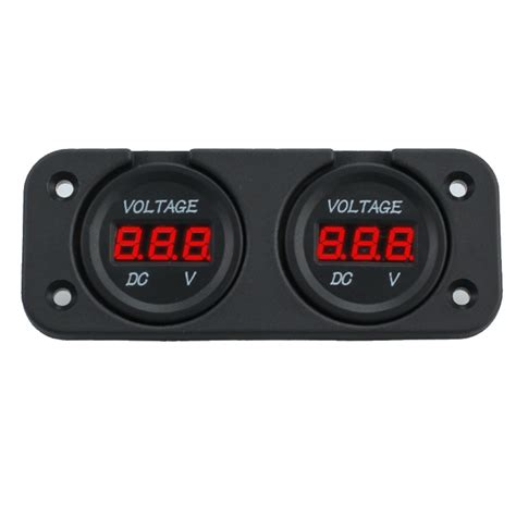 DC 12V 24V Car Digital Voltmeter Dual Battery LED Digital Volt Meter