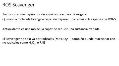 Moleculas Mechanisms Behind Scavengers Pptx