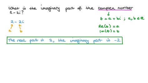 Question Video Identifying The Imaginary Part Of A Complex Number Nagwa