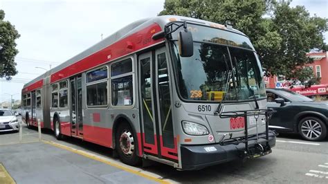 Sf Muni 2015 New Flyer Xde60 6510 On Route 38 Geary Youtube