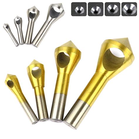 Pcs Chamfer Countersink Deburring Drill Bit Set Degree Expanding