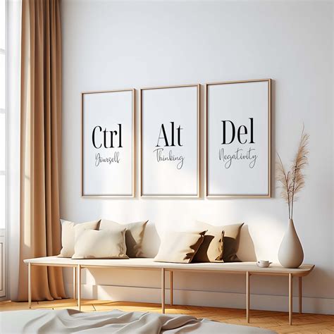 Ctrl Alt Del Printable Wall Art Motivational Decor For Office Home