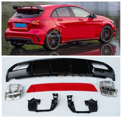 Car Rear Lip Spoiler For Mercedes Benz A Class W176 A45 AMG A180 200