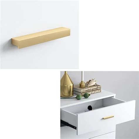 47 Modern White Bedroom Dresser 6 Drawer Accent Cabinet In Gold Homary