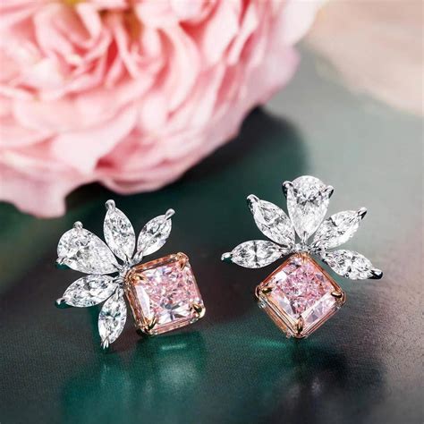 These Are Beautiful Diamondearrings Pink Diamond Earrings Fancy