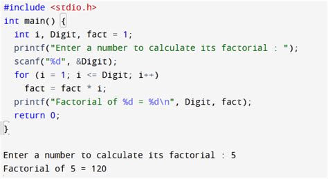 Factorial In C Flowchart