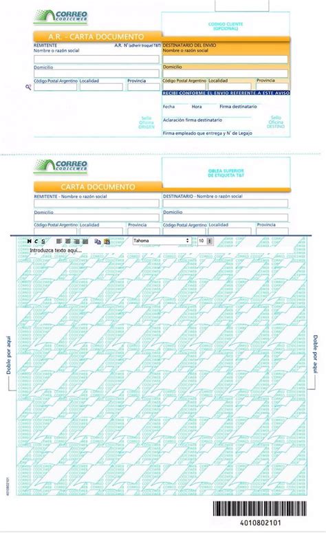 Carta Documento Para Completar E Imprimir Image To U