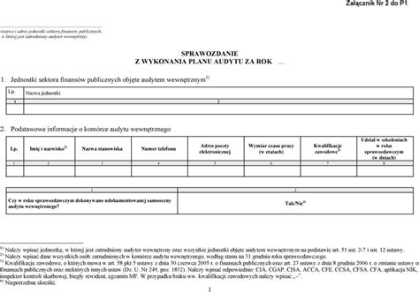 Opracowanie Rocznego Planu Audytu Oraz Tryb Sporz Dzania Sprawozdania Z