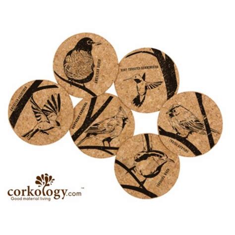 Songbirds Cork Coaster Sets Qfc