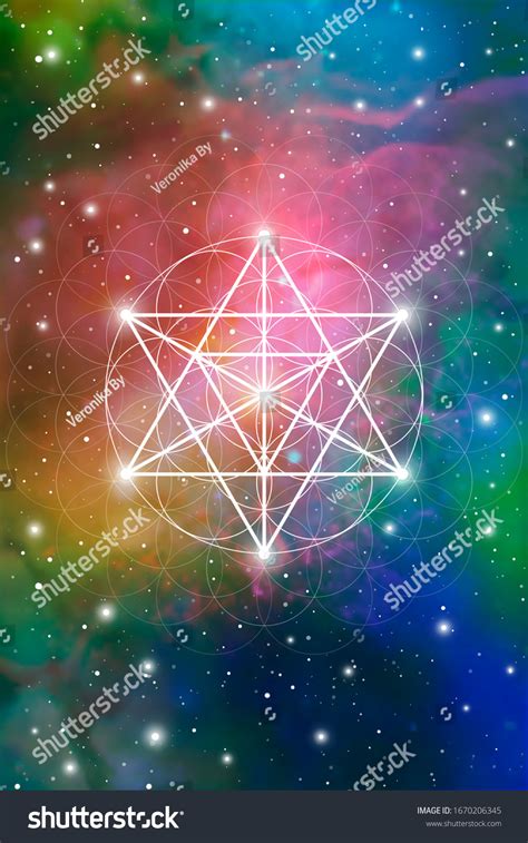 Merkaba Sacred Geometry Spiritual New Age Royalty Free Stock Vector