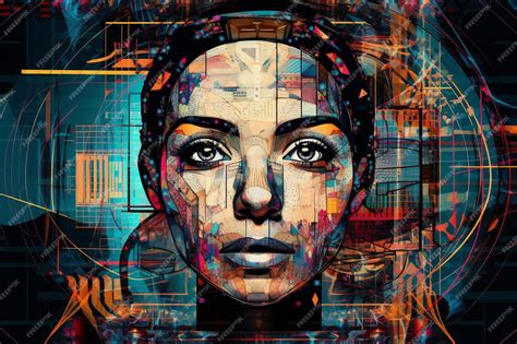 Premium Photo Digital Painting Woman Face Art Style Hand Drawn Artistic