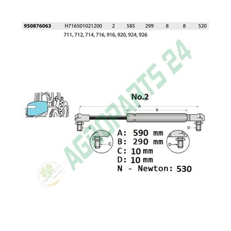 H Gasdruckfeder Motorhaube Passend F R Fendt Agroparts