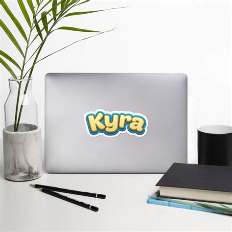 Kyra Cute Kawaii Customized Girl Names Bubble Free Kiss Cut Sticker