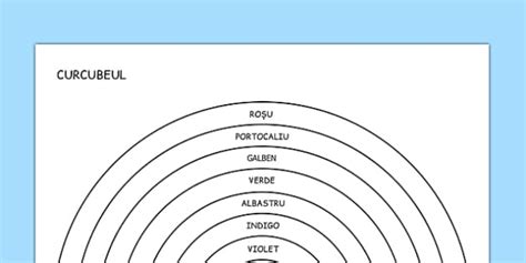 Culorile Curcubeului Fi Curcubeu De Colorat Twinkl