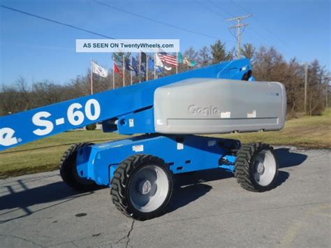 2007 Genie S60 Boom Lift Manlift Man Lift Aerial Straight Stick Boomlift