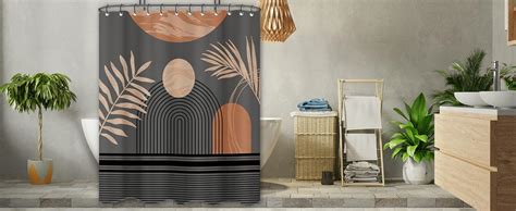 Amazon GiuMsi 72 X 78 Boho Mid Century Leaf Shower Curtain Arch