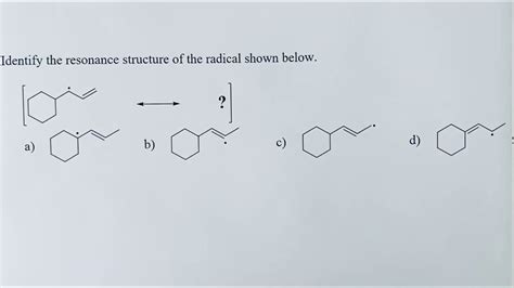 Radical Resonance Structures Example Youtube