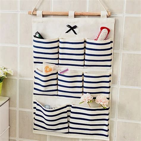 Sundry Cotton Wall Hanging Organizer Bag Multi Layer Holder Storage Bag Home Decoration Makeup