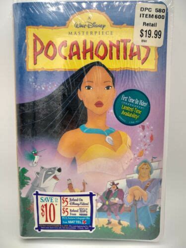 Walt Disney Pocahontas Vhs 1996 Masterpiece Collection Movie Brand New