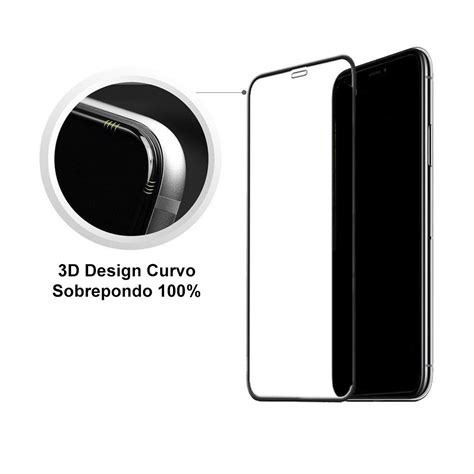 Película De Vidro 3d Para Iphone 8 Plus Kit Limpeza Para Aplicação Da