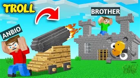 Trolling My Noob Brother In Minecraft Minecraft Trolling My Brother