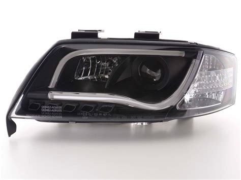 Scheinwerfer Set Daylight Led Tfl Optik Audi A Typ B Schwarz