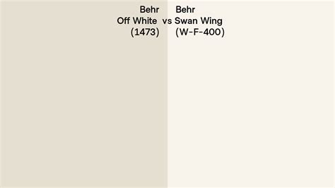 Behr Off White Vs Swan Wing Side By Side Comparison