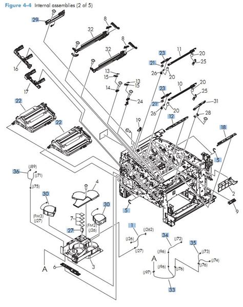 Hp M551 Laser Printer Part Diagrams