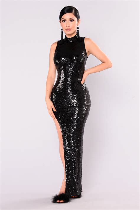 Buy Black Sequin Dress Fashion Nova Cheap Online