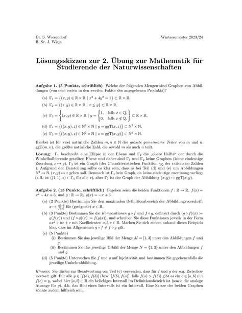 Loesungen 2 Dr S Wiesendorf Wintersemester 2023 B Sc J Wieja