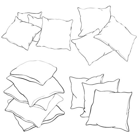 Premium Vector Sketch Vector Illustration Of Pillow Art Pillow