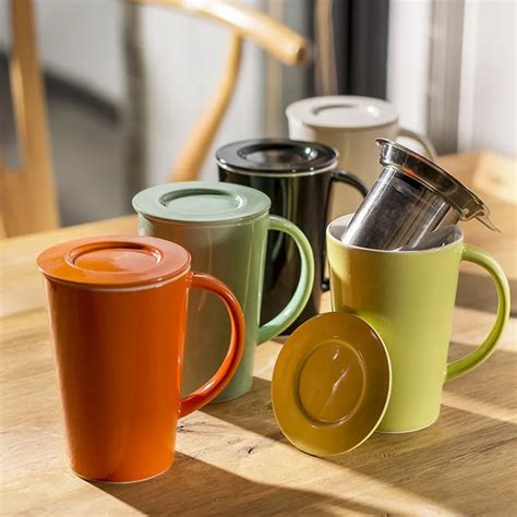 Ceramic Tea Cup With Infuser And Lid - Buy Ceramic Tea Cup,Tea Cup With ...