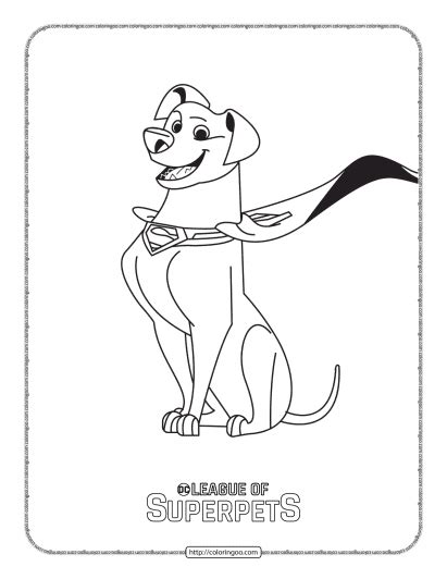 Dc Super Pets Krypto Coloring Pages