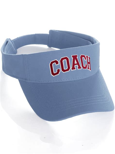 Classic Sport Team Coach Arched Letters Sun Visor Hat Cap Adjustable ...