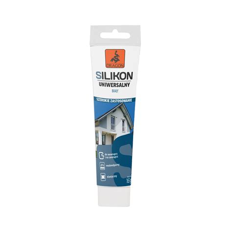 Silikon uniwersalny 100 ml biały Dragon Bricomarche pl