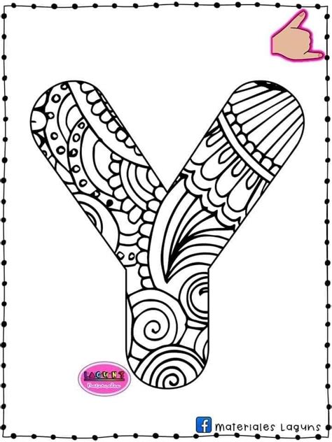 Doodle Art Letter Y With Hand Pointing