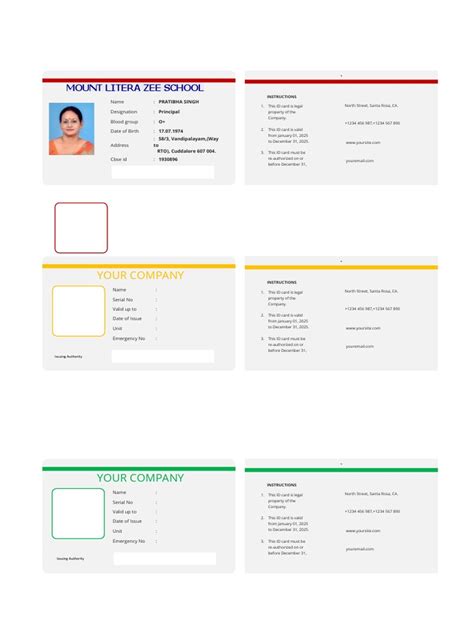 Blank Id Card Template | PDF