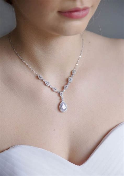 Collier Mariage Cristal Zircon Bijoux Mariage L Gant Clara