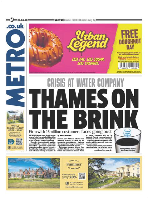 Metro Front Page Th Of June Tomorrow S Papers Today