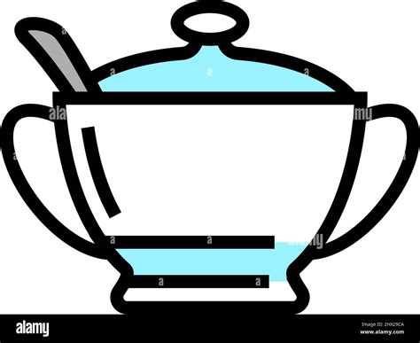 Sugar Bowl Color Icon Vector Illustration Stock Vector Image Art Alamy