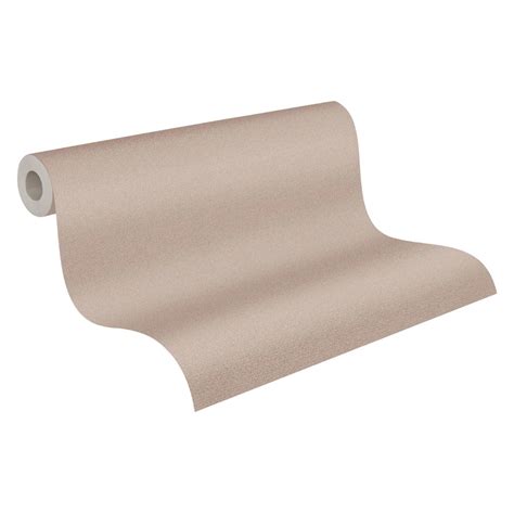 Bricoflor Einfarbige Tapete Beige Braun Uni Vliestapete Nachhaltig