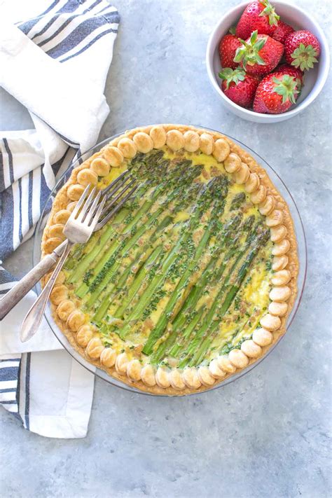 Asparagus Quiche with Bacon (Dairy Free) - Simply Whisked