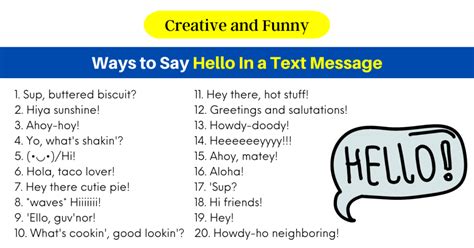 160 Funny Ways To Say Hello In A Text Message 2024