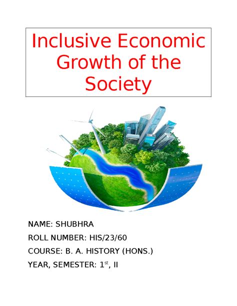 Evs Inclusive Economic Growth Of The Society Inclusive Economic